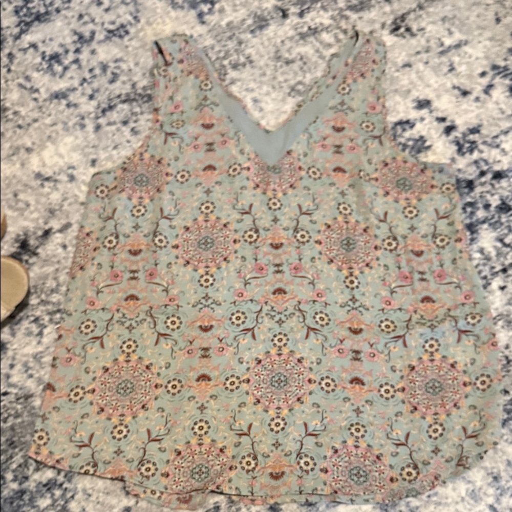 Maurices Multicolor Patterned Tank Top